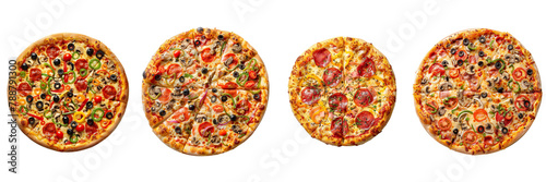 Set of A Pizza on a ,transparent background