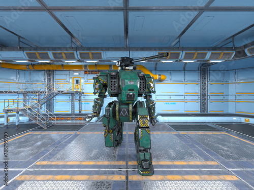戦闘ロボット　3DCGレンダリング