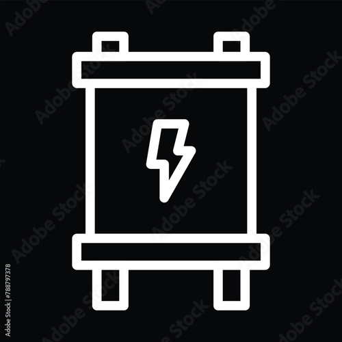 power supply icon vector outline