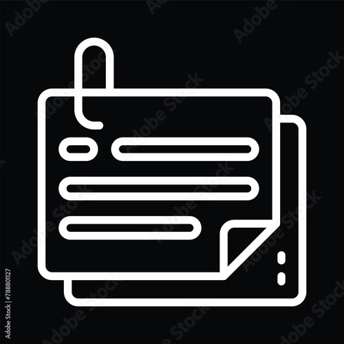 index card icon vector outline