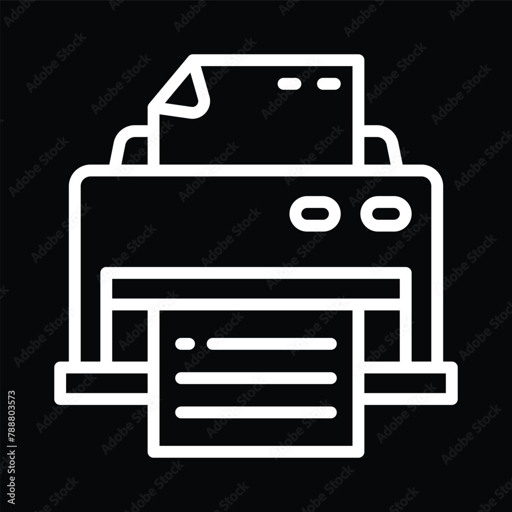 printer machine icon vector outline printer machine icon vector outline