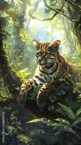 In the Heart of Wilderness: Capturing the Serenity and Beauty of an Ocelot’s Natural Habitat