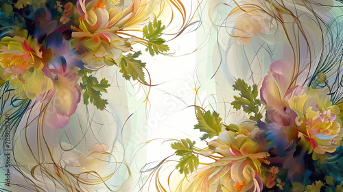 abstract floral background  a visually rich and detailed illustration of flowers 