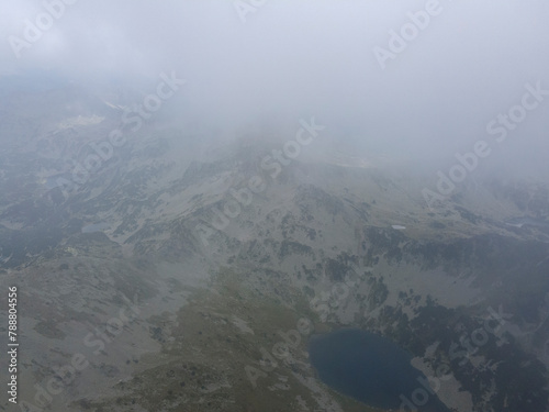 Aerial view of Pirin Mountain near Vihren Peak, Bulgaria