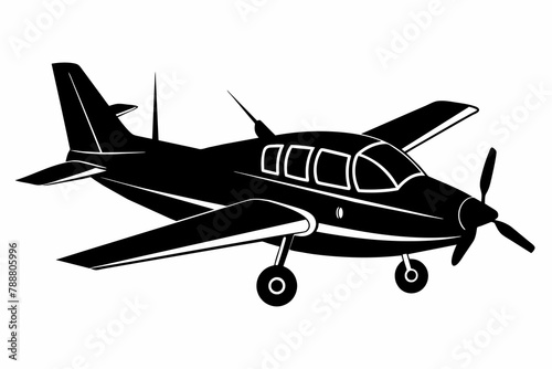Fototapeta Naklejka Na Ścianę i Meble -  air taxi silhouette vector illustration