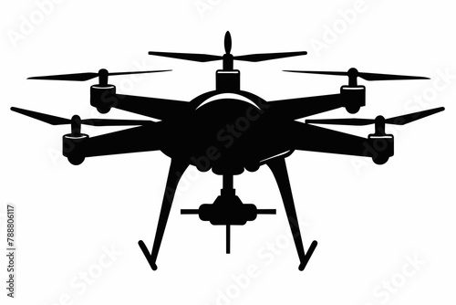 drone silhouette vector illustration © CreativeDesigns