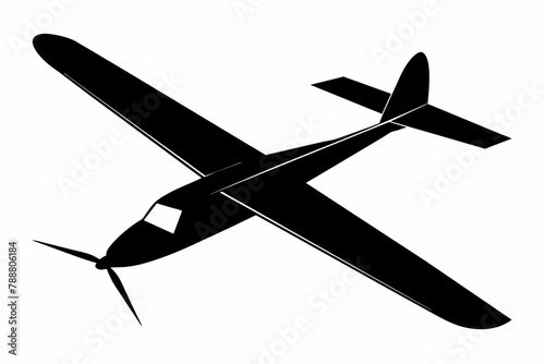 glider silhouette vector illustration