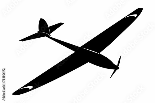 glider silhouette vector illustration