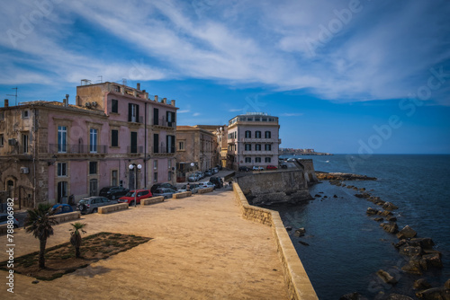 landscape of Siracusa village, sicily. Italy. June 2023