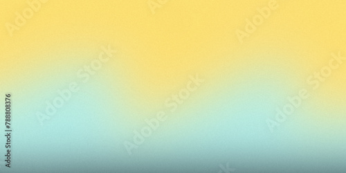 Grainy gradient background in yellow and blue turquoise for design, covers, advertising, templates, banners and posters