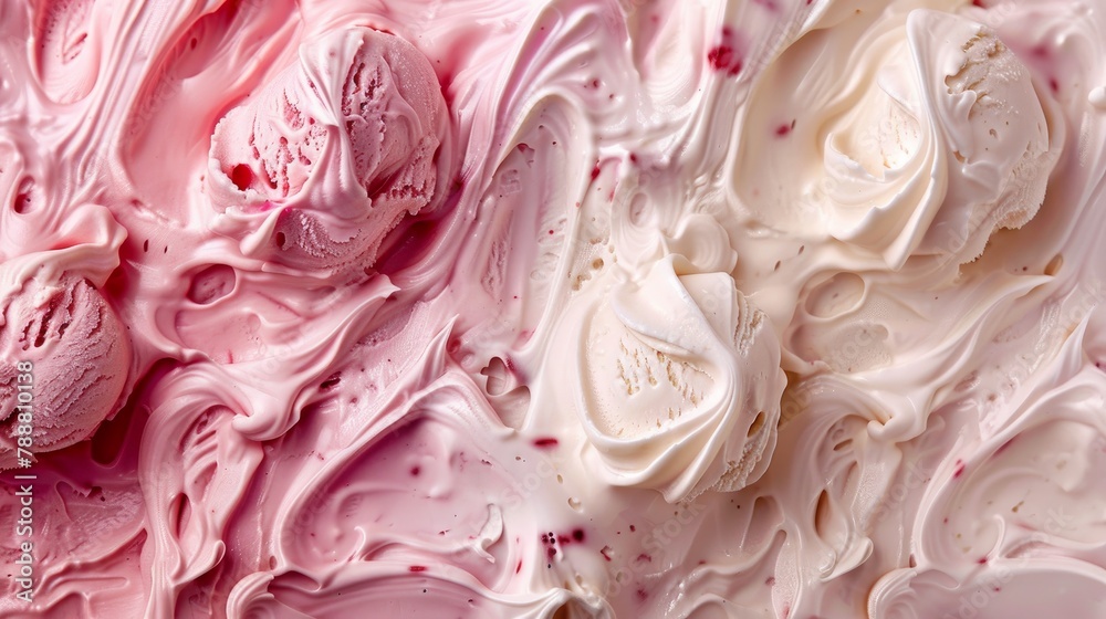 vanilla and strawberry ice cream texture vanilla and strawberry ice cream texture