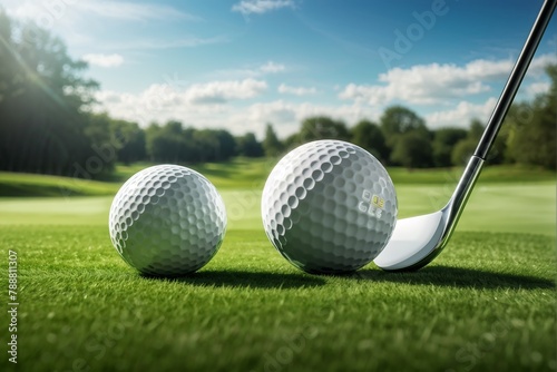 Golfball auf dem Grün