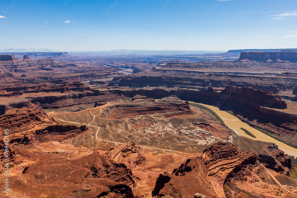View of Shafer Canyon from Dead Horse Point State Park.