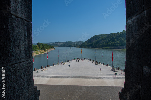 The view of the "Deutsches Eck" in Koblenz