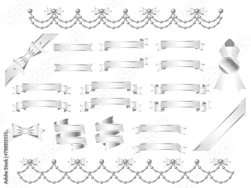 リボン線セット2-7白マット