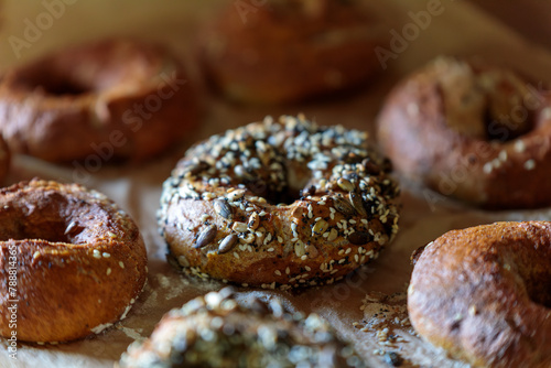 Homemade Bagels on Oven Rack