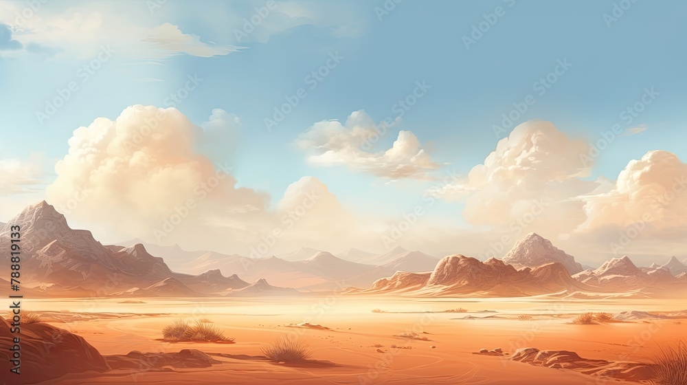 This is a beautiful landscape of a desert with mountains in the background. This is a beautiful landscape of a desert with mountains in the background.