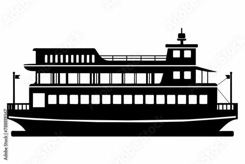 cruise silhouette vector illustration