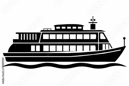 cruise silhouette vector illustration