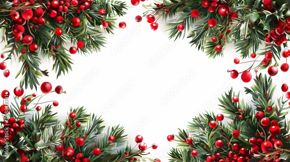 tree branches with holy christmas border for a presentation, background tree branches with holy christmas border for a presentation, background