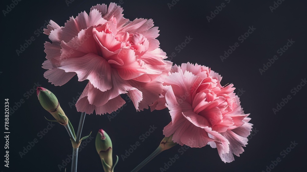 Capturing the beauty of pink carnation flowers in their natural state through photography Capturing the beauty of pink carnation flowers in their natural state through photography