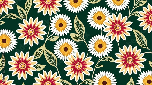 pattern design,Floral: Repetitive designs inspired by flowers and plants, adding a touch of nature to textiles.
