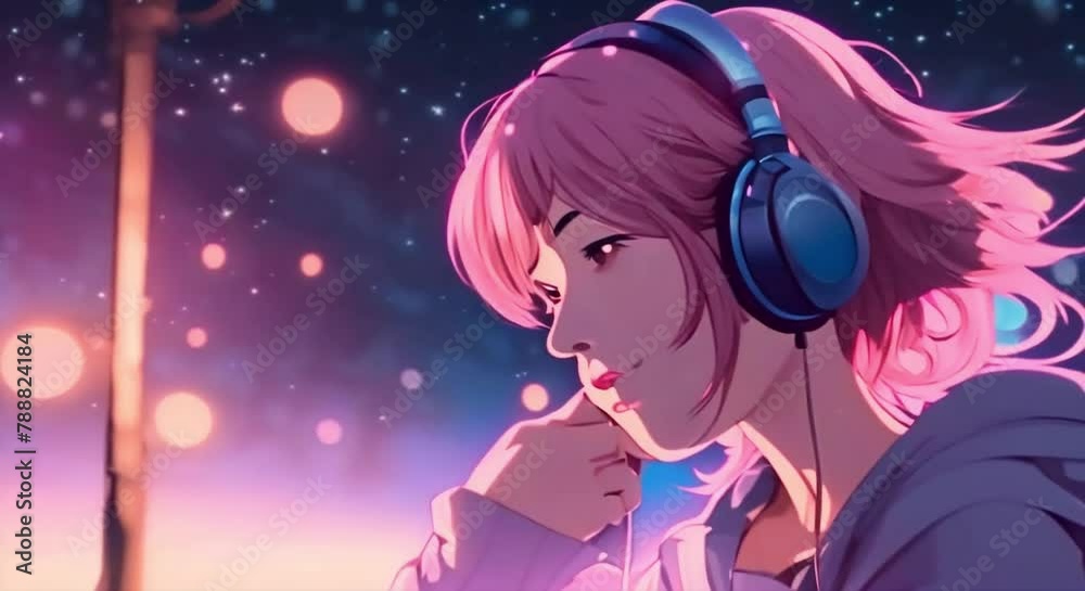 Anime Fantasy Scene: Adorable Girl Gazing at the Stars in a Colorful Night Sky. Lo-fi Chill Vibes with Moody Video for Relaxing Hip-hop Music, Evoking Feelings of Love and Sadness.
Anime Fantasy Scene: Adorable Girl Gazing at the Stars in a Colorful Night Sky. Lo-fi Chill Vibes with Moody Video for Relaxing Hip-hop Music, Evoking Feelings of Love and Sadness.