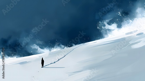 illustration of a crack in the winterland photo