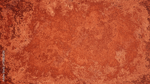 The background is a subsoil or concrete wall mixed with a rough and grainy effect. In dark red-brown tones. For backdrops, frames, banners, autumn scenes. photo