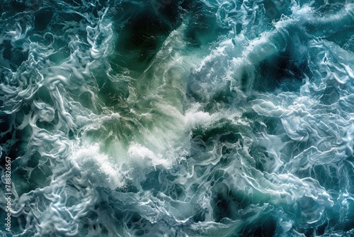 An abstract background of seawater flow under light exposure - generative ai