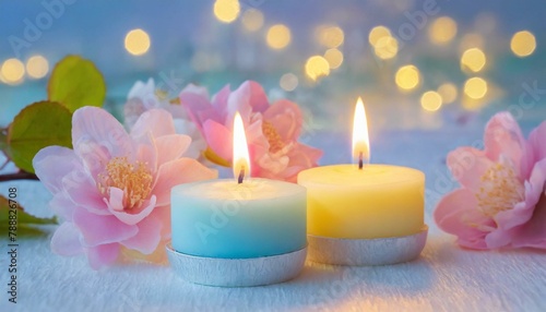 Cute candle inspired by spring.