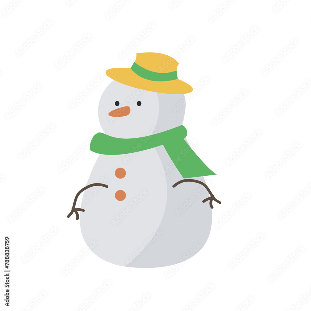 snowman with broom