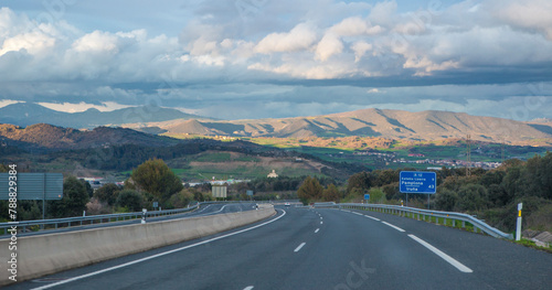 Driving along A-12 highway. Also known as Autovia del Camino de Santiago © WH_Pics