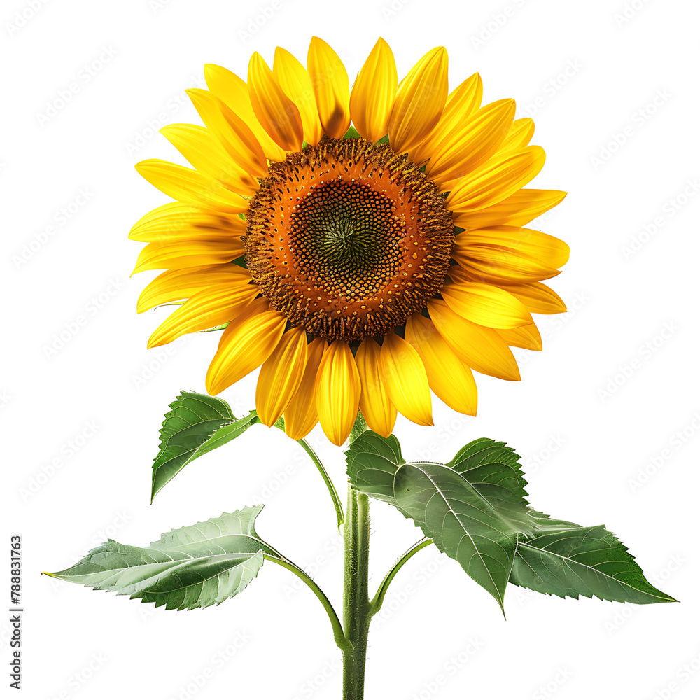 Fototapeta premium Sunflower on transparent Background
