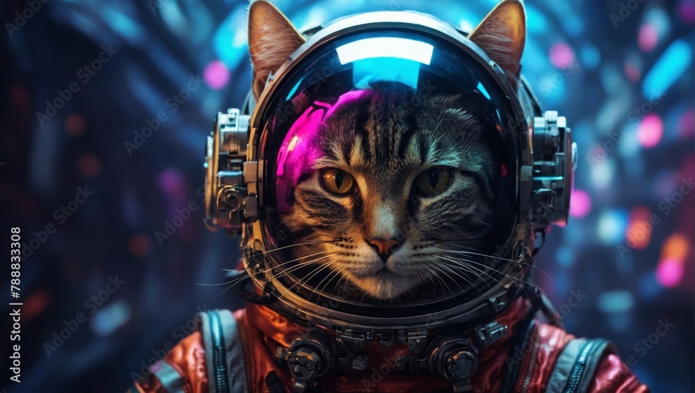 Space cat illustration
