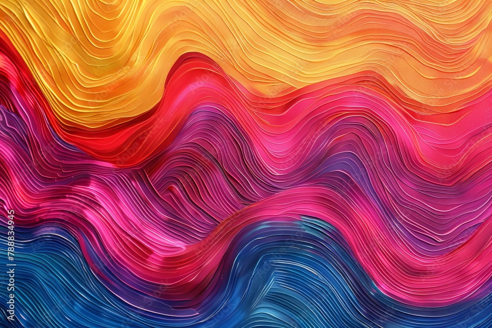 Colorburst creations. Abstract waves in vivid hues Colorburst creations. Abstract waves in vivid hues