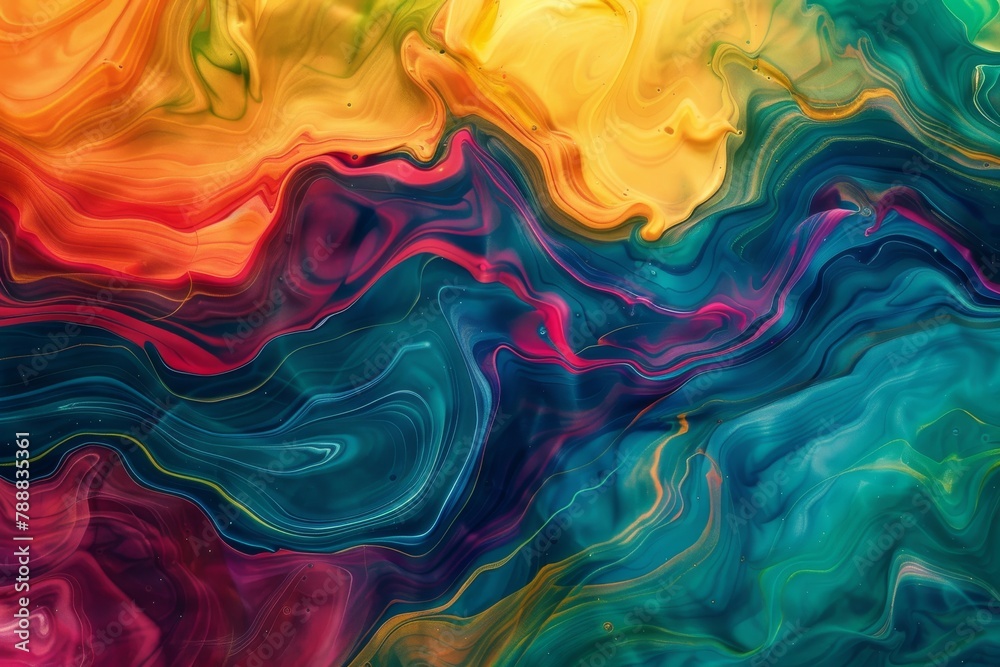 Multicolored melodies. Abstract waves of creativity