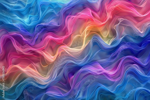 Colorburst chaos. Abstract waves of vivid colors