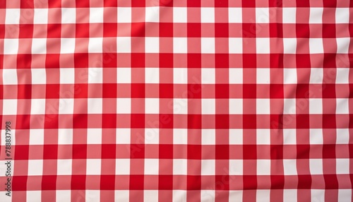 red and white checkered tablecloth