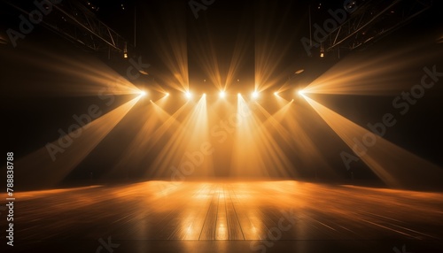 background with brown red spotlight on stage © gomgom