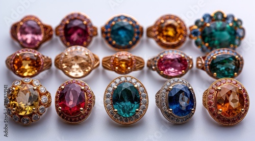 Exquisite and beautiful jewelry, diamond jewelry, gemstone rings, gold