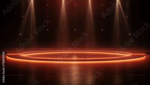 background with brown red spotlight on stage