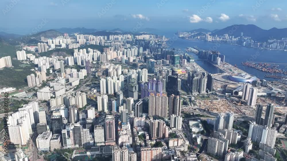 Aerial drone skyview of residential community in Wong Tai Sin Lok Fu Wang Tau Hom San Po Kong Kowloon City Kai Tak Sung Wong Toi near Lion Rock mountain Hong Kong Aerial drone skyview of residential community in Wong Tai Sin Lok Fu Wang Tau Hom San Po Kong Kowloon City Kai Tak Sung Wong Toi near Lion Rock mountain Hong Kong