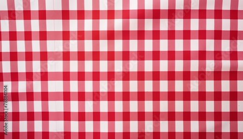 red and white checkered tablecloth