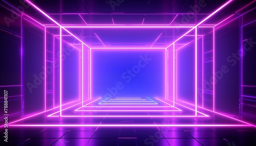 blue violet pink lights on stage