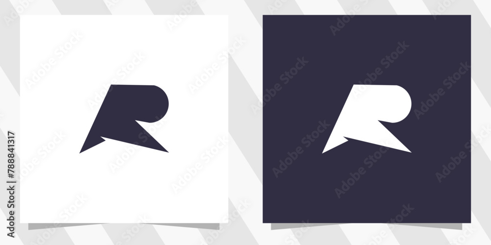 letter r logo design vector