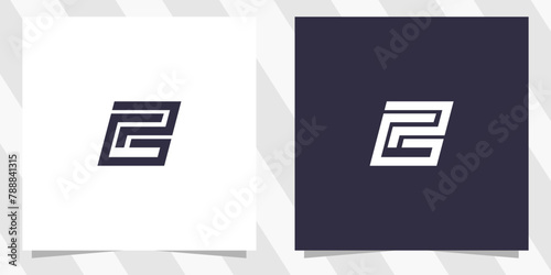 letter gp pg logo design