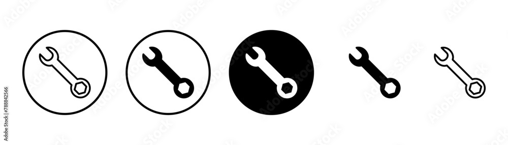 wrench icon vector isolated on white background. Wrench vector icon. Spanner symbol wrench icon vector isolated on white background. Wrench vector icon. Spanner symbol