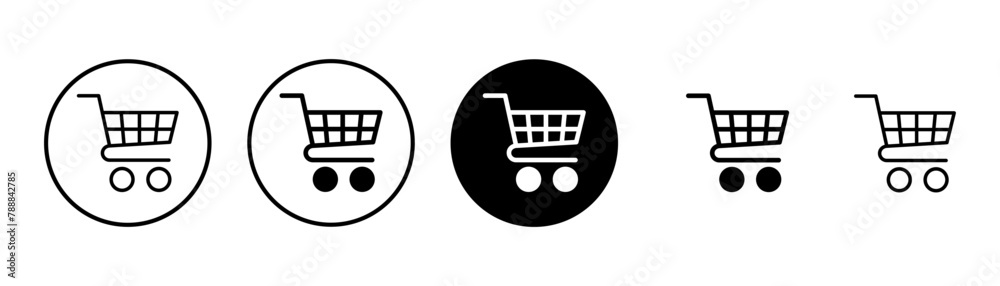 Shopping icon vector isolated on white background. Shopping cart icon. Basket icon. Trolley Shopping icon vector isolated on white background. Shopping cart icon. Basket icon. Trolley