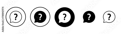 Question Icon vector isolated on white background. Question mark sign. help icon. Faq